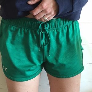 Green Under Armour athletic shorts